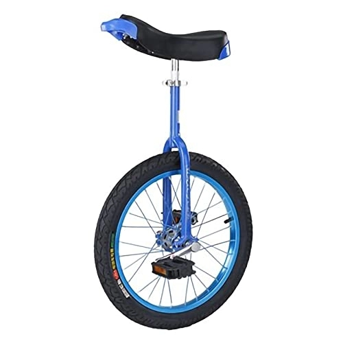 Monociclo : Monociclo de Ruedas con llanta de aleación de Aluminio de Color para Deportes al Aire Libre Ejercicio físico Salud para Adultos Principiantes (Azul 16 Pulgadas)