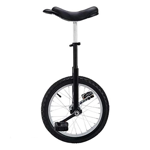Monociclo : Monociclo, Entrenador de Ruedas Equilibrio Antideslizante Ajustable Ciclismo, Alto 68-85cm Uso para Principiantes Kids Adultos Ejercicio Divertido Bicicleta / 16 inches / Negro