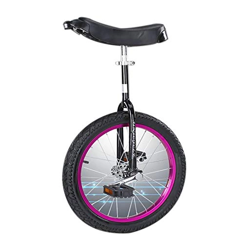 Monociclo : Monociclo, Monorrueda, 16" , 18" , 20" , 24" , la rueda monociclo, una bicicleta ruedas, a prueba fugas butílico del neumático rueda ciclo al aire libre Deportes ejercicio físico Salud, Púrpura, 16 ''