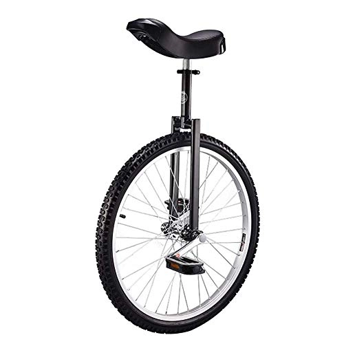Monociclo : Monociclo Negro Rueda de 24 / 20 Pulgadas Adultos súper Altos, 16 / 18 Pulgadas Adolescentes Niños (12 años) Bicicleta de Equilibrio para Deportes al Aire Libre, (Tamaño: Rueda de 16 Pulgadas)