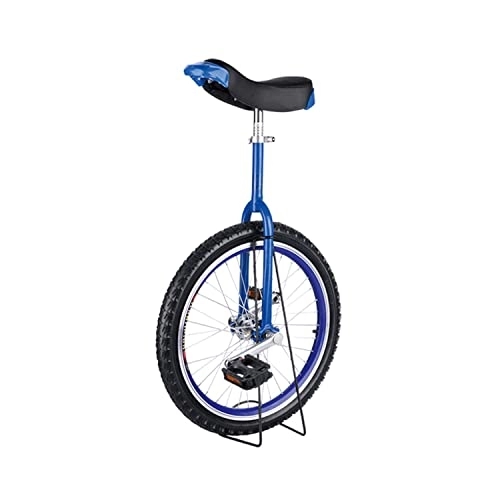 Monociclo : Monociclo Pneumatico Cromato Monociclo Ruota Stile di Allenamento Ciclismo con Supporto Ciclismo Sport all'Aria Aperta Fitness Esercizio Salute blu-24 pollici