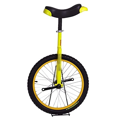 Monociclo : Monociclos De 18 Pulgadas para Adultos ,  Niños ,  Monociclo De Altura Ajustable con Cómodo Sillín para Ciclismo, Deportes Al Aire Libre, Ejercicio Físico, Amarillo (Color: Amarillo, Tamaño: 18 Pulgad