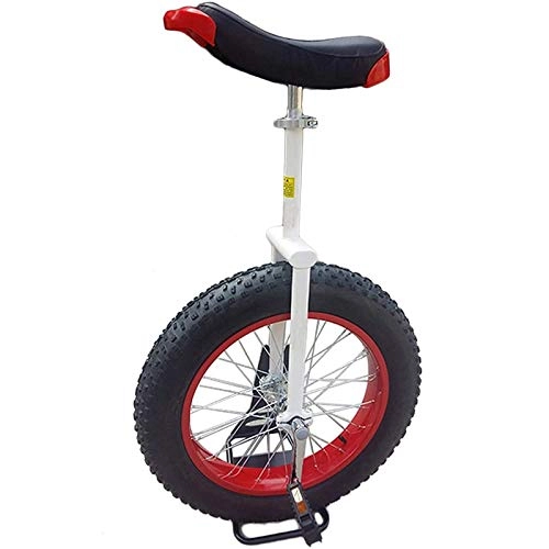 Monociclo : Monociclos Principiantes / Adultos / Adolescentes de 20", con Llanta de Aleación Gruesa Antideslizante, Ejercicio de Autoequilibrio Bicicleta de Ciclismo (Color : Red+White)