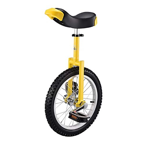 Monociclo : Niguleser Monociclos para nios Principiantes, 18 Pulgadas de la Rueda Monociclo con Llantas de Aluminio, Altura Ajustable, Balance de Ejercicio en Bicicleta Bicicleta, Amarillo