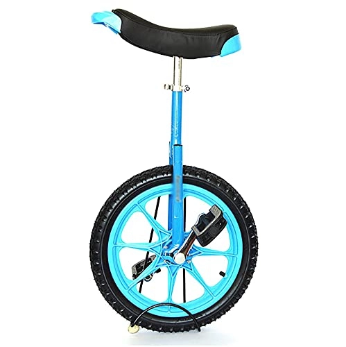Monociclo : Niños / Niñas / Niños Monociclo con Ruedas de 16 Pulgadas, 7 / 8 / 9 / 10 años Ciclismo de Equilibrio Deportivo al Aire Libre para niños, Neumático Antideslizante y Pedales (Color: Azul)