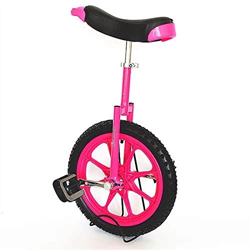 Monociclo : Niños / Niñas / Niños Monociclo con Ruedas de 16 Pulgadas, 7 / 8 / 9 / 10 años Ciclismo de Equilibrio Deportivo al Aire Libre para niños, Neumático y Pedales Antideslizantes (Color: Rosa)