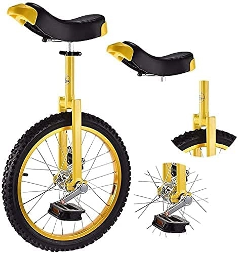 Monociclo : QWEQTYU Bicicleta Monociclo Monociclo Infantil para niños niñas, Rueda Antideslizante de 16 Pulgadas / 18 Pulgadas, Ejercicio de Equilibrio de Ciclismo de Altura Ajustable para niños de 9 a 14 años