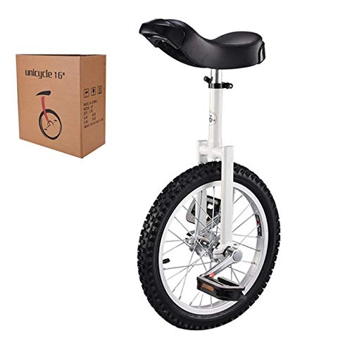 Monociclo : rgbh Monociclo Entrenador, Unicycle Altura Ajustable Skidproof Mountain Tire Balance Ciclismo Ejercicio Bicicletas para Principiantes / Profesionales / Niños / Adultos White-16 Inches