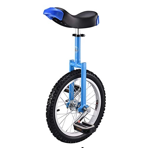 Monociclo : Unichicle de rueda de 16 pulgadas para niños con llanta de aleación, neumático extra grueso para deportes al aire libre Ejercicio de ejercicios de salud, Sillín de diseño ergonómico ( Color : BLUE )