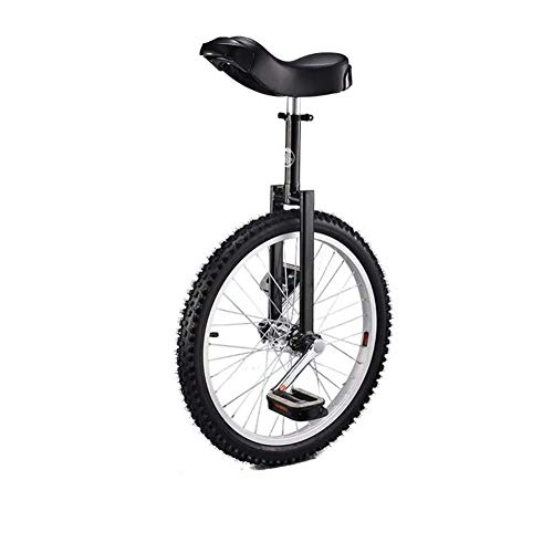 Monociclo : WLGQ Rueda de 18 / 18 / 20 / 24 Pulgadas Monociclo a Prueba de Fugas Rueda de neumático de butilo Ciclismo Deportes al Aire Libre Fitness Ejercicio Pedal Equilibrio Coche (Negro 20 Pulgadas)