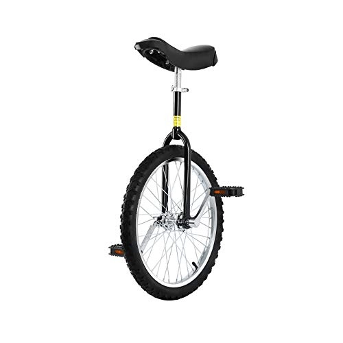 Monociclo : Yonntech Monociclo Entrenador para Chicos / Adultos Unicycle Altura Ajustable a Prueba de Deslizamiento Butyl Mountain Tire Balance Ciclismo Ejercicio Bicicletas (Negro, 16")