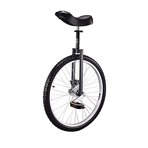 Monociclo : ywewsq Adultos con Rueda de 24 Pulgadas, Altura Ajustable, Ejercicio de Ciclismo de Bicicleta de Equilibrio de montaña Antideslizante, para Principiantes / Profesionales (Color: Negro)