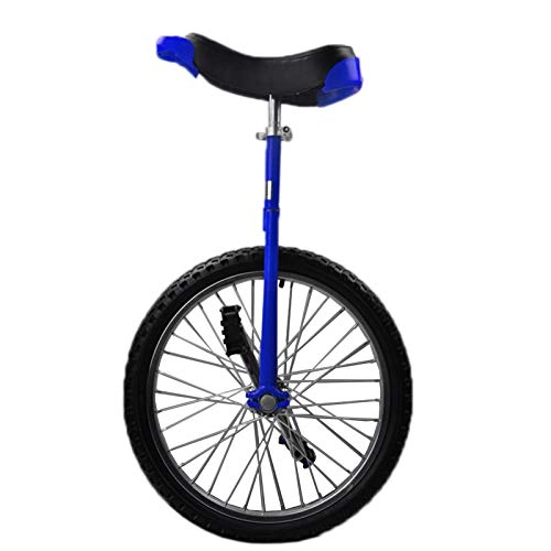 Monociclo : ywewsq Rueda para niños de 16 / 18 Pulgadas para 9 / 10 / 12 / 13 / 14 / 15 años, Ciclismo de Equilibrio para Adultos con Rueda de 20 Pulgadas para Deportes al Aire Libre, 4 Colores Opcionales (Color: Azul, ta