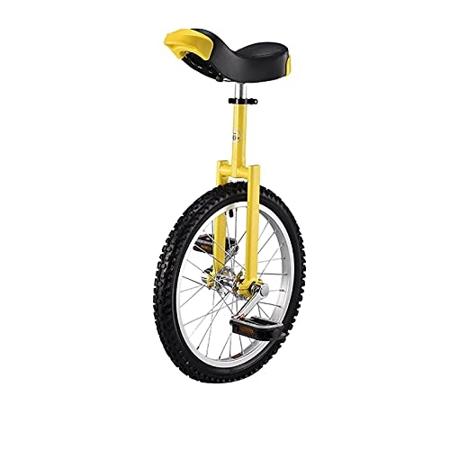 Monociclo : YYLL Monociclos Unichicle Ajustable Amarillo para niños / Adulto, Equilibrio Ejercicio Divertido Bicicleta Aptitud, con Soporte de Unicycle, 16 / 18 / 20 / 24 Pulgadas, Carga 150kg