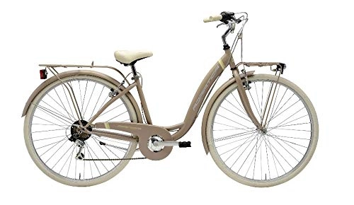 Paseo : Bicicleta de 28 pulgadas para mujer Adriática, Panda Shimano 6 V, color arena