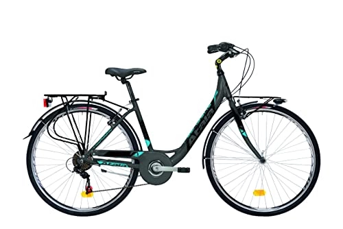 Paseo : Bicicleta de ciudad Atala 2021 Pleasure 7 velocidades Cuadro bajo Lady 44 Color antracita / azul