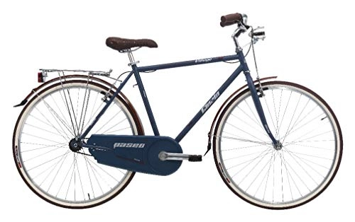 Paseo : CINZIA Village 28 - Bicicleta de hombre Shimano 6 V, azul mate