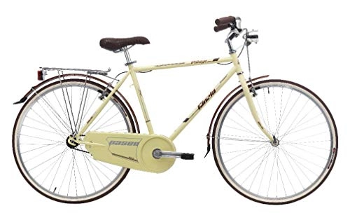 Paseo : CINZIA Village 28 - Bicicleta de hombre Shimano 6 V, color crema