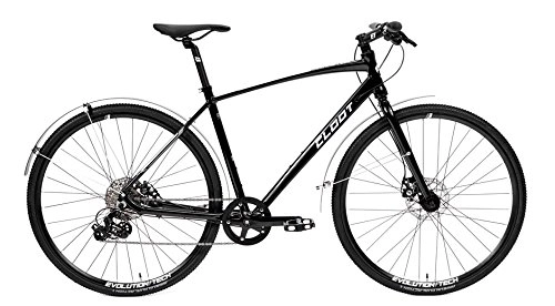 Paseo : CLOOT Bicicleta Urbana o de Paseo Tourning 700x Negra con Frenos Disco y Cambio Shimano 8V (Talla L (176-187))