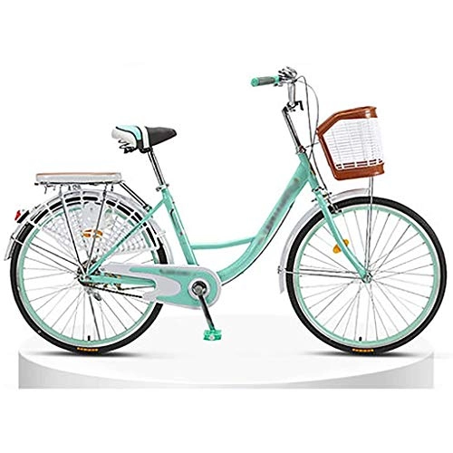 Paseo : Comfort BikesAround The - Bicicleta de crucero para mujer, 24 pulgadas / 26 pulgadas con estante trasero, E