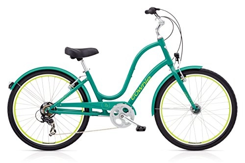 Paseo : ELECTRA Townie Original 7d EQ Mujer Bicicleta Verde 26 Beach Cruiser Cilindro de iluminación, 539234
