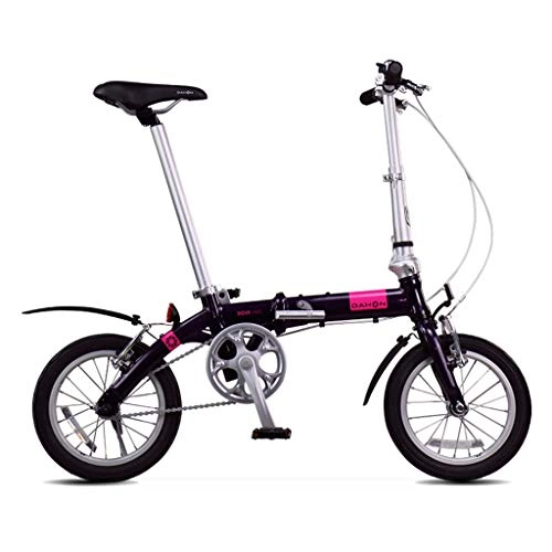 Paseo : Paseo Bicicleta Bicicleta Plegable Bicicleta Unisex Adulta Mini Bicicleta De Ciudad Bicicleta Porttil De Ruedas Pequeas (Color : Purple, Size : 115 * 27 * 80cm)