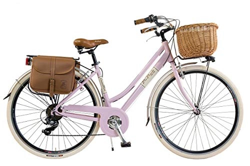 Paseo : Via Veneto by Canellini Bicicleta Bici Citybike CTB Mujer Vintage Retro Via Veneto Aluminio (Rosa, 46)