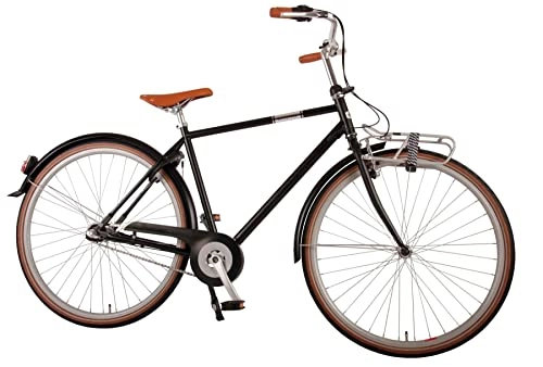 Paseo : Volare Bicicleta de ciudad para hombre, 28 pulgadas, 51 cm, freno de contrapedal 3G, color negro