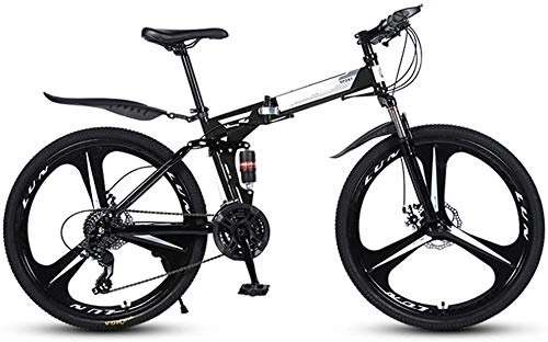 Plegables : 26 bicicletas de montaña plegable pulgadas, 3 Cortador de ruedas de acero al carbono de alta velocidad variable del marco doble absorción de impactos, todo terreno rápida plegable for adultos biciclet