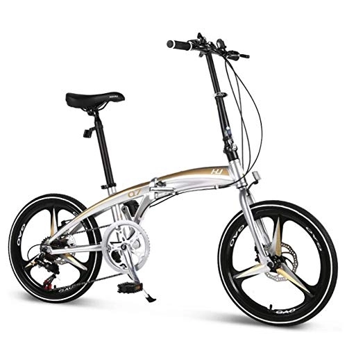 Plegables : AOHMG Bici Plegable Adulto Bicicleta Plegable, desviador de 7 velocidades Peso Ligero Bastidor Duradero