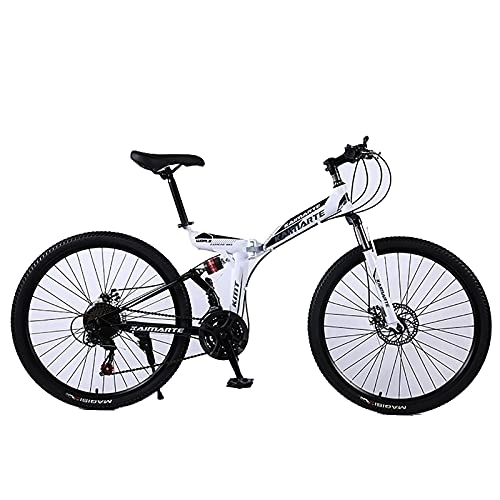 Plegables : ASPZQ Bicicleta Plegable De Freno De Disco Doble, Cómodo Móvil Portátil Portátil con Pliegue Liviano De Montaña para Estudiantes para Adultos Bicicleta Liviana, B, 24 Inch 21 Speed
