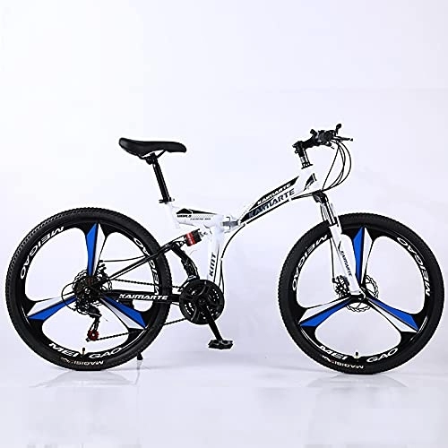 Plegables : ASPZQ Bicicletas De Ciclismo, Cómoda Bicicleta De Montaña Plegable Ligera Potable Portátil Portátil para Hombres - Estudiantes Y Viajeros Urbanos, B, 26 Inch 21 Speed