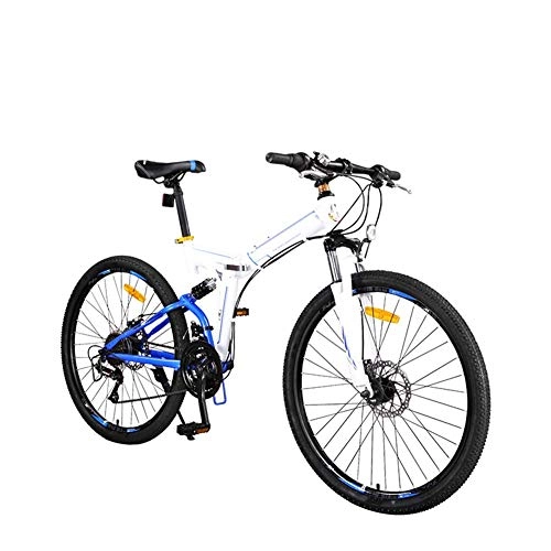 Plegables : AYHa Adultos Bicicletas de Montaña Rígidas, doble freno de disco de 26 pulgadas marco de recorrido de la bicicleta plegable de acero al carbono de alta velocidad 24 de la aleación de aluminio del man