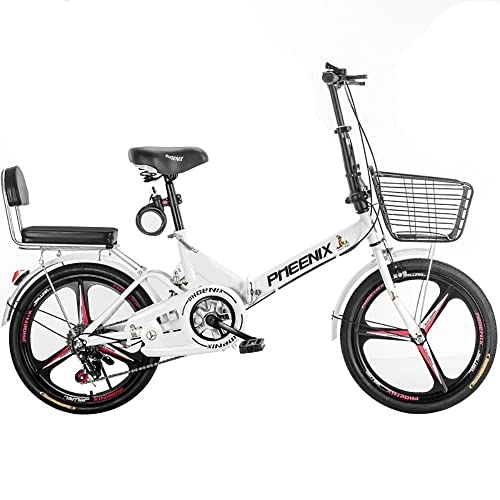 Plegables : Bananaww Bicicleta Plegable de 6 velocidades 20 Pulgadas, Estructura de Acero con Alto Contenido de Carbono Adecuado para Hombres y Mujeres Adolescentes Estudiante Bicicletas de Ciudad