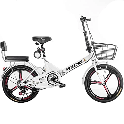 Plegables : Bananaww Bicicleta Plegable para Hombres y Mujeres, 20 / 22 Pulgadas Bicicleta Retro de Ciudad, Bici Plegable Plegado para Adultos Estudiante Coche Plegable, Fácil de Transportar