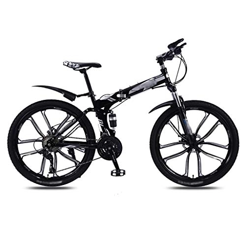 Plegables : Bicicleta amortiguadora Plegado variable for adultos y for bicicletas de montaña bicicletas de los hombres de las mujeres Double Speed ​​Amortiguador Estudiante de educación superior ultraligera portá