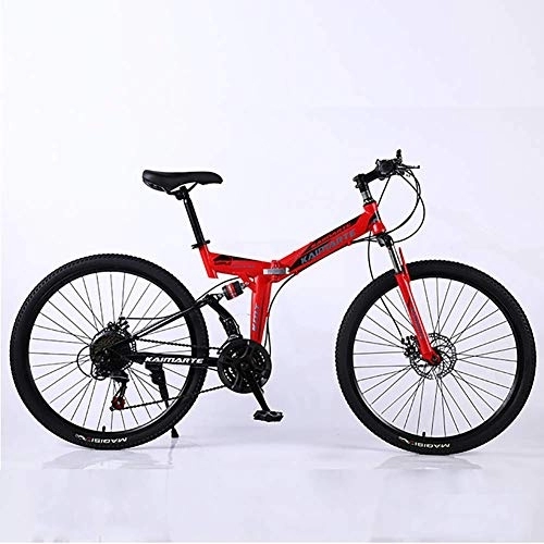 Plegables : Bicicleta Bicicleta de montaña, Bicicleta plegable de acero con alto contenido de carbono Bicicleta de montaña 21 velocidades Bicicleta de MTB para hombre Pedales de bicicleta de carretera de 26