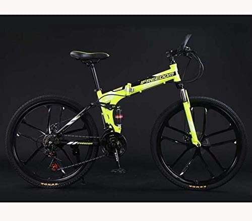 Plegables : Bicicleta de carretera de la ciudad de cercanas, Los adolescentes montaña de adulto plegable for bicicleta, de aluminio de aleacin de magnesio de ruedas dobles de bicicletas MTB Suspension, D, 26 pu