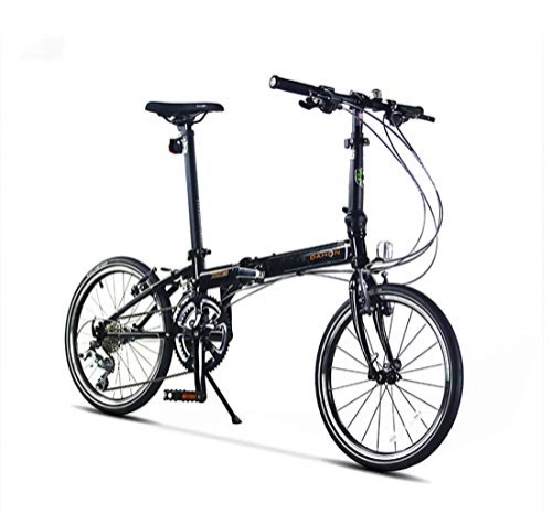 Plegables : Bicicleta De Ciudad 20 Pulgadas 18 Velocidades Bici Pliegue Freno de Aleación de Auminio para Unisex Adulto, Black