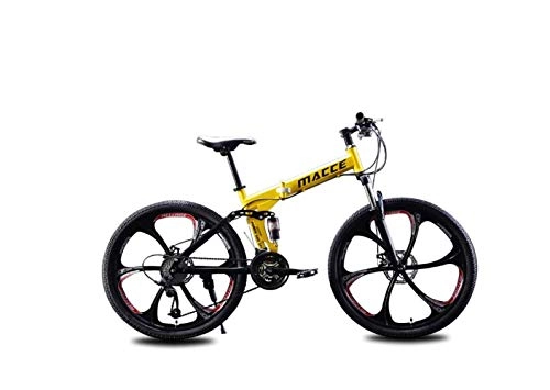 Plegables : Bicicleta de Montaa Unisex Suspensin Doble Bicicleta de Montaa Rueda Integral de 21 Pulgadas 21 Velocidad 24 Velocidad 27 Velocidad Acero de Alto Carbono Estudiante Commuter Ciudad Plegable