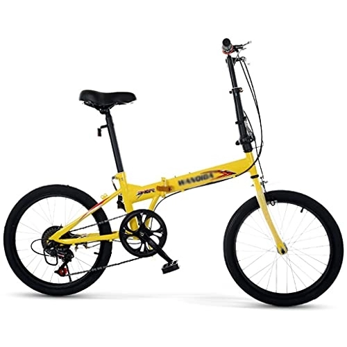 Plegables : Bicicleta for niños Bicicleta plegable de 16 / 20 "para adultos, mujeres, hombres, guardabarros delantero y trasero Bicicleta de ciudad plegable fácil de aluminio de 6 velocidades con freno de disco dob