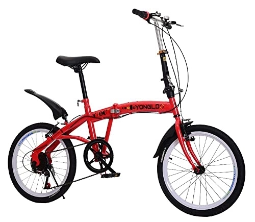 Plegables : Bicicleta Plegable 20 Pulgadas para Acampar Adultos Jóvenes Bicicleta 6 Velocidades Ciclismo MTB Bicicleta Deportes Al Aire Libre Bicicleta Ciudad Red