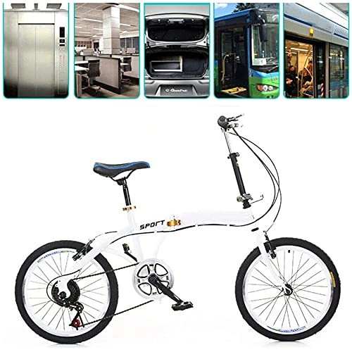 Plegables : Bicicleta Plegable Bicicleta Plegable 20 Pulgadas Bicicleta para Adultos de 6 velocidades Bicicleta compacta para Estudiantes Adultos
