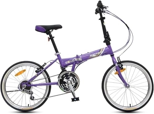 Plegables : Bicicleta plegable, bicicleta plegable de acero al carbono, pequeña bicicleta plegable unisex, velocidad variable de 7 velocidades, bicicleta plegable, bicicleta de velocidad variable for viajeros urb