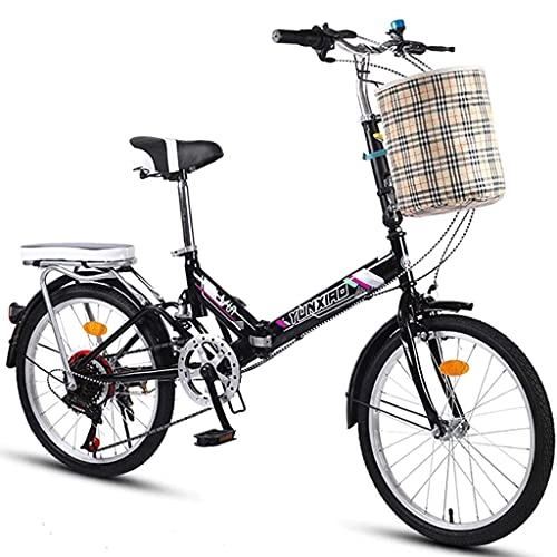 Plegables : Bicicleta Plegable Coche de Velocidad Variable Freno de Disco Doble Bicicleta Plegable Bicicleta Plegable Ligera Bicicleta para Adultos Mini Bicicleta Plegable 20 Pulgadas Hombres y Mujeres