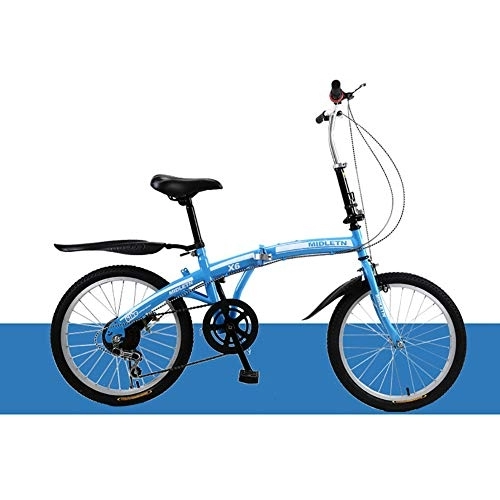 Plegables : Cambio De 7 Velocidades City Riding Bike Plegables, 20in Ajustable Adulto Bicicleta Plegable Urban Commuter, Ultra-luz Portátil Bicicleta Plegable G 20in