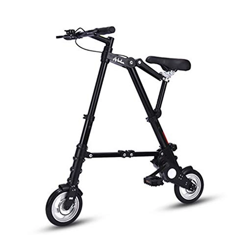 Plegables : CARACHOME Nuevo Ultraligero 10"Mini Bicicleta Plegable portátil Bicicleta al Aire Libre Adecuado para Altura 150 cm-180 cm, Negro