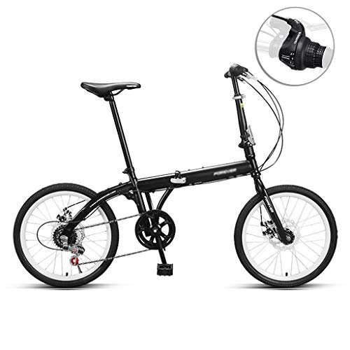 Plegables : Chang Xiang Ya Shop Bicicleta Plegable 20 Pulgadas de Velocidad Variable Bicicleta Scooter de Exterior portátil 120 kg de Peso Cambio de Velocidad (Color : Black, Size : 150 * 41 * 68-90cm)