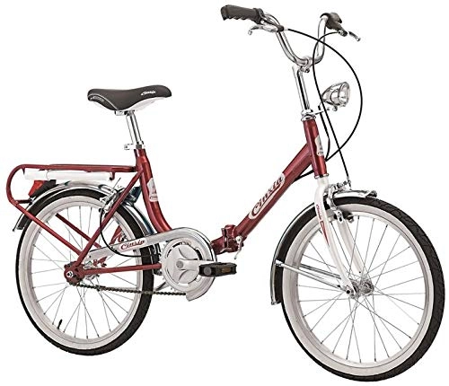Plegables : Cicli Cinzia Firenze - Bicicleta plegable, cuadro de acero, ruedas de 20", talla 31, rojo