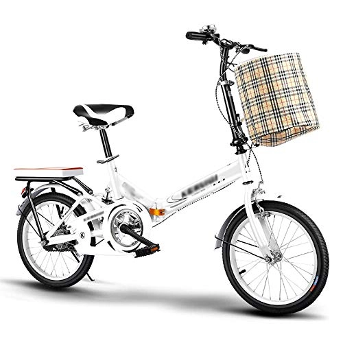 Plegables : CXSMKP Bicicleta Plegable De 20 Pulgadas con Frenos En V Doble, Bicicletas Plegables para Jvenes Y Adultos, Marco De Acero De Alto Carbono De Velocidad Variable, Traje De Bicicleta Ligero